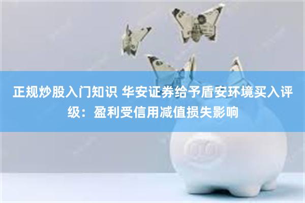 正规炒股入门知识 华安证券给予盾安环境买入评级：盈利受信用减值损失影响