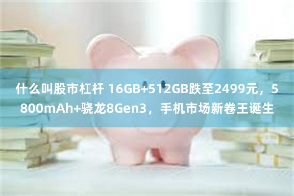 什么叫股市杠杆 16GB+512GB跌至2499元，5800mAh+骁龙8Gen3，手机市场新卷王诞生